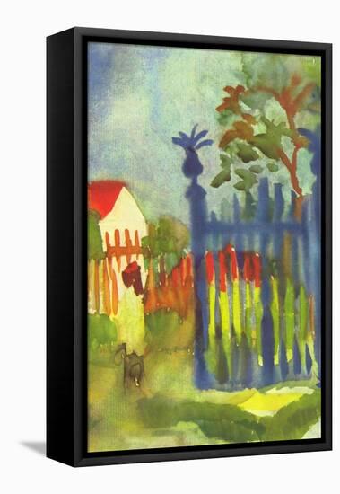 Garden Gate-Auguste Macke-Framed Stretched Canvas