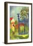 Garden Gate-Auguste Macke-Framed Art Print