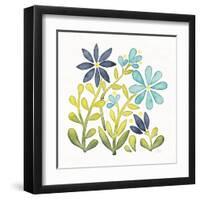 Garden Getaway Flowers II-Laura Marshall-Framed Art Print