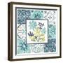 Garden Getaway Patchwork I-Laura Marshall-Framed Art Print