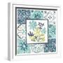 Garden Getaway Patchwork I-Laura Marshall-Framed Art Print