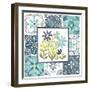 Garden Getaway Patchwork II-Laura Marshall-Framed Art Print