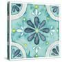 Garden Getaway Tile I Teal-Laura Marshall-Stretched Canvas