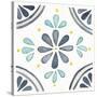 Garden Getaway Tile I White-Laura Marshall-Stretched Canvas