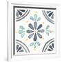 Garden Getaway Tile I White-Laura Marshall-Framed Art Print