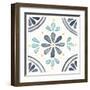 Garden Getaway Tile I White-Laura Marshall-Framed Art Print