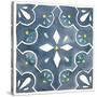 Garden Getaway Tile II Blue-Laura Marshall-Stretched Canvas