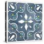 Garden Getaway Tile II Blue-Laura Marshall-Stretched Canvas