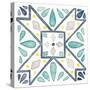 Garden Getaway Tile IX White-Laura Marshall-Stretched Canvas