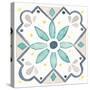 Garden Getaway Tile V White-Laura Marshall-Stretched Canvas