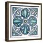 Garden Getaway Tile VI Blue-Laura Marshall-Framed Art Print