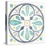 Garden Getaway Tile VI White-Laura Marshall-Stretched Canvas