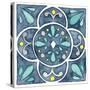 Garden Getaway Tile VII Blue-Laura Marshall-Stretched Canvas