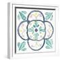 Garden Getaway Tile VII White-Laura Marshall-Framed Art Print