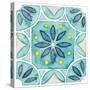 Garden Getaway Tile VIII Teal-Laura Marshall-Stretched Canvas