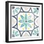 Garden Getaway Tile VIII White-Laura Marshall-Framed Art Print