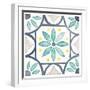 Garden Getaway Tile VIII White-Laura Marshall-Framed Art Print
