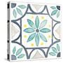 Garden Getaway Tile VIII White-Laura Marshall-Stretched Canvas