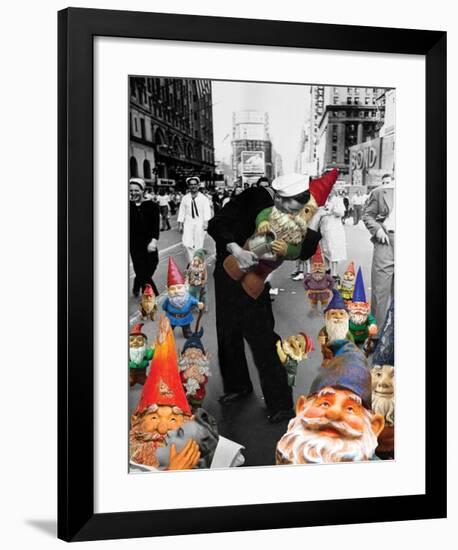 Garden Gnomes - VJ Day-Barry Kite-Framed Art Print