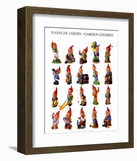 Garden Gnomes-null-Framed Art Print