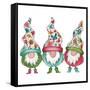 Garden Gnomes-Elizabeth Medley-Framed Stretched Canvas