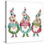 Garden Gnomes-Elizabeth Medley-Stretched Canvas