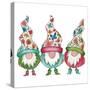 Garden Gnomes-Elizabeth Medley-Stretched Canvas