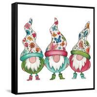 Garden Gnomes-Elizabeth Medley-Framed Stretched Canvas