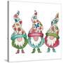 Garden Gnomes-Elizabeth Medley-Stretched Canvas