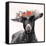 Garden Goat III-Victoria Borges-Framed Stretched Canvas