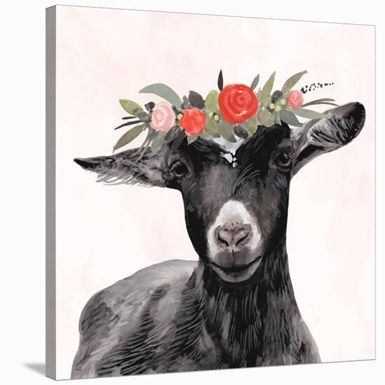 Garden Goat III-Victoria Borges-Stretched Canvas