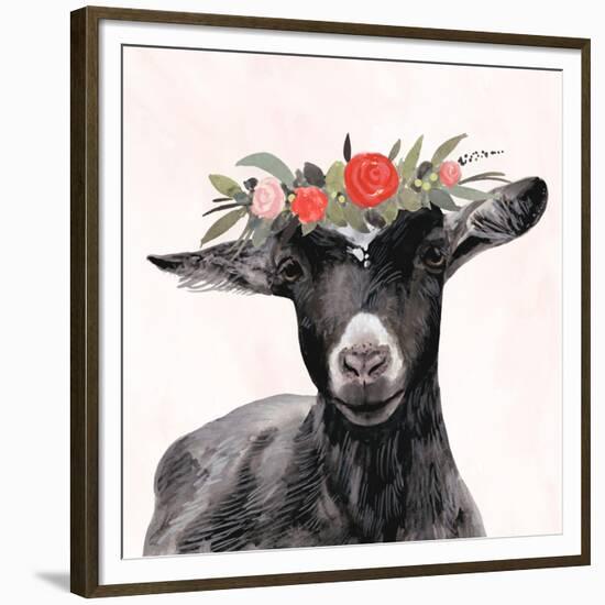 Garden Goat III-Victoria Borges-Framed Premium Giclee Print