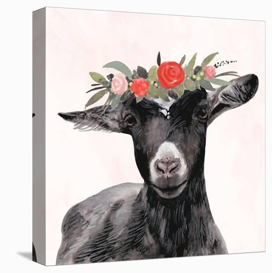 Garden Goat III-Victoria Borges-Stretched Canvas