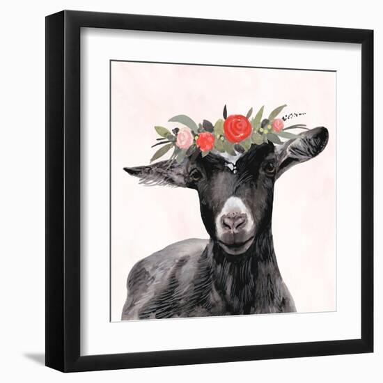 Garden Goat III-Victoria Borges-Framed Art Print