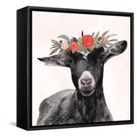 Garden Goat III-Victoria Borges-Framed Stretched Canvas