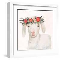Garden Goat IV-Victoria Borges-Framed Art Print
