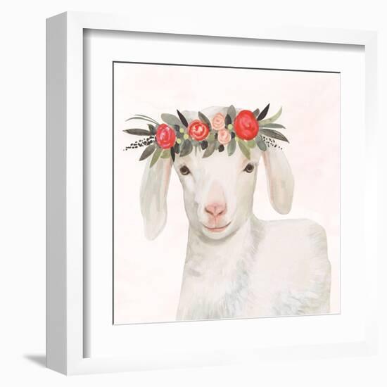 Garden Goat IV-Victoria Borges-Framed Art Print