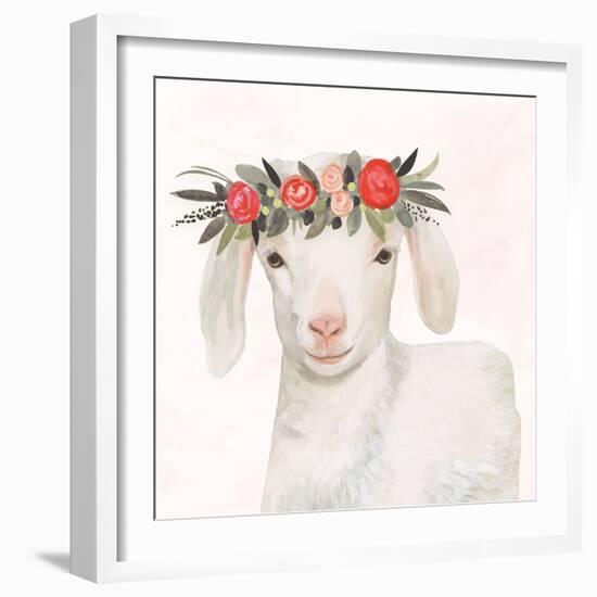 Garden Goat IV-Victoria Borges-Framed Art Print