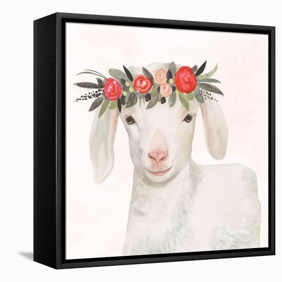 Garden Goat IV-Victoria Borges-Framed Stretched Canvas