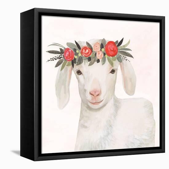 Garden Goat IV-Victoria Borges-Framed Stretched Canvas