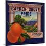 Garden Grove Pride Brand - Garden Grove, California - Citrus Crate Label-Lantern Press-Mounted Art Print