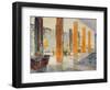 Garden Hall of a Hotel, 1929 (Colour Litho)-M. Stier-Framed Giclee Print