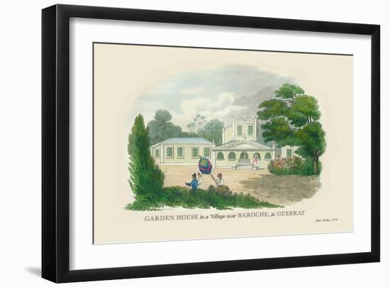 Garden House in a Village near Baroche, Guzerat-J. Forbes-Framed Art Print