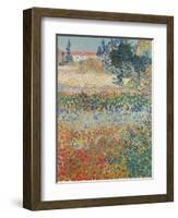 Garden in Bloom Arles, c.1888-Vincent van Gogh-Framed Premium Giclee Print