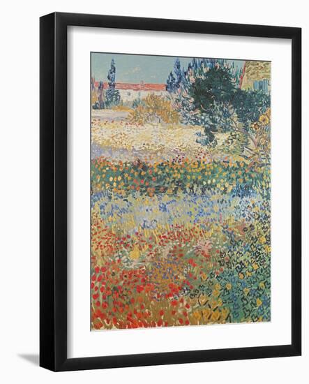 Garden in Bloom Arles, c.1888-Vincent van Gogh-Framed Premium Giclee Print