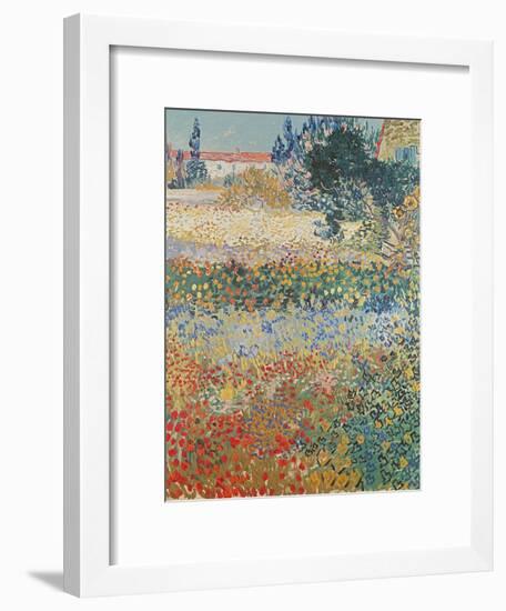 Garden in Bloom Arles, c.1888-Vincent van Gogh-Framed Giclee Print