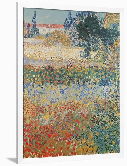 Garden in Bloom Arles, c.1888-Vincent van Gogh-Framed Giclee Print