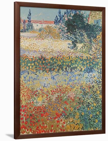 Garden in Bloom Arles, c.1888-Vincent van Gogh-Framed Giclee Print