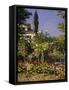 Garden in Bloom, c.1866-Claude Monet-Framed Stretched Canvas