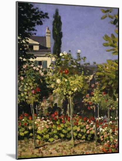 Garden in Bloom, c.1866-Claude Monet-Mounted Giclee Print